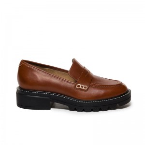 Bernardo Chandler Lug-Sole Loafers Dame Mørkebrune | BOS5530TG