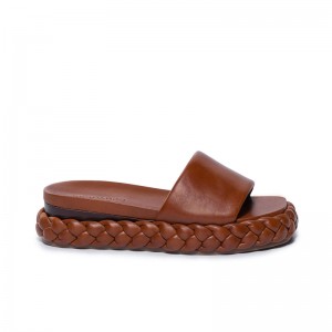 Bernardo Charleston Braided Slidesandaler Dame Chokolade | PHR353EX