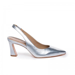 Bernardo Felicity Slingback Stiletter Dame Sølv | KJO659CG