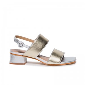 Bernardo Jasper Slingback Sandaler med Hæl Dame Sølv Guld | WXV8766ZL