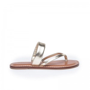 Bernardo Leia Thong Flade Sandaler Dame Guld | RNK508LT