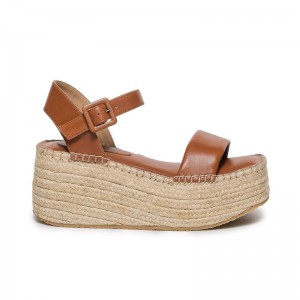 Bernardo Mallorca Espadrille Platform Sandaler Dame Mørkebrune | HJF9072NQ