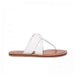 Bernardo Margaret Thong Slidesandaler Dame Hvide | FSN4256LK