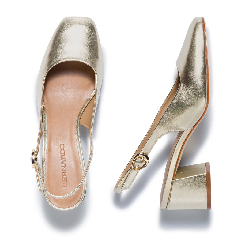 Bernardo Alexia Slingback Stiletter Dame Guld | HEB9167XN