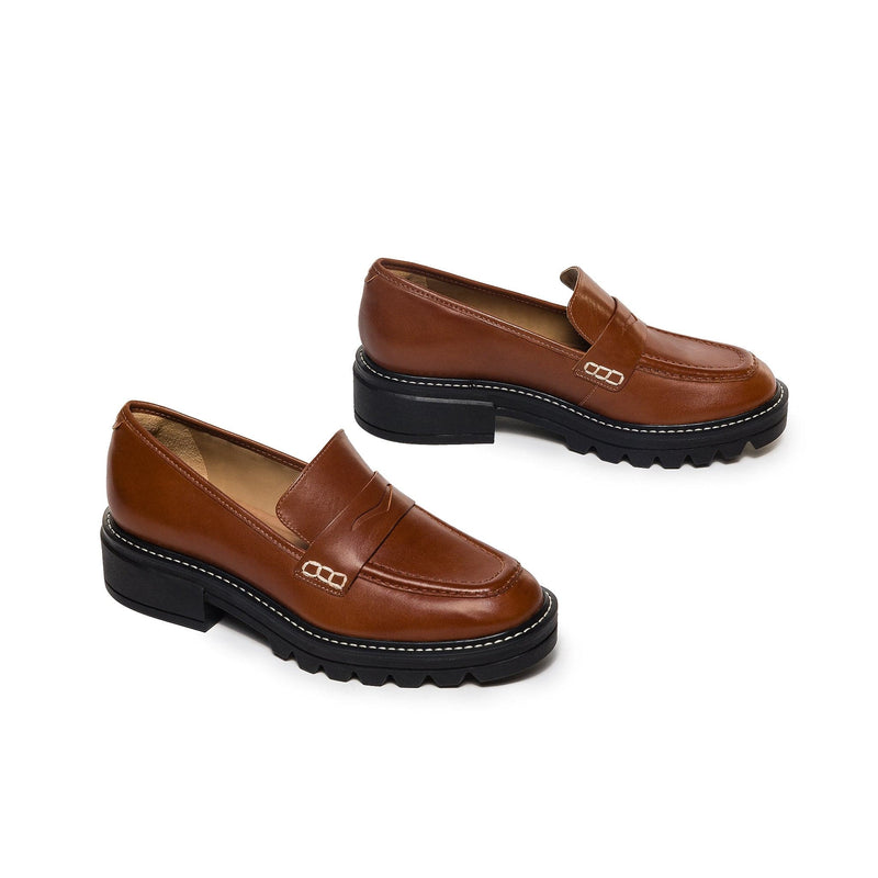 Bernardo Chandler Lug-Sole Loafers Dame Mørkebrune | BOS5530TG