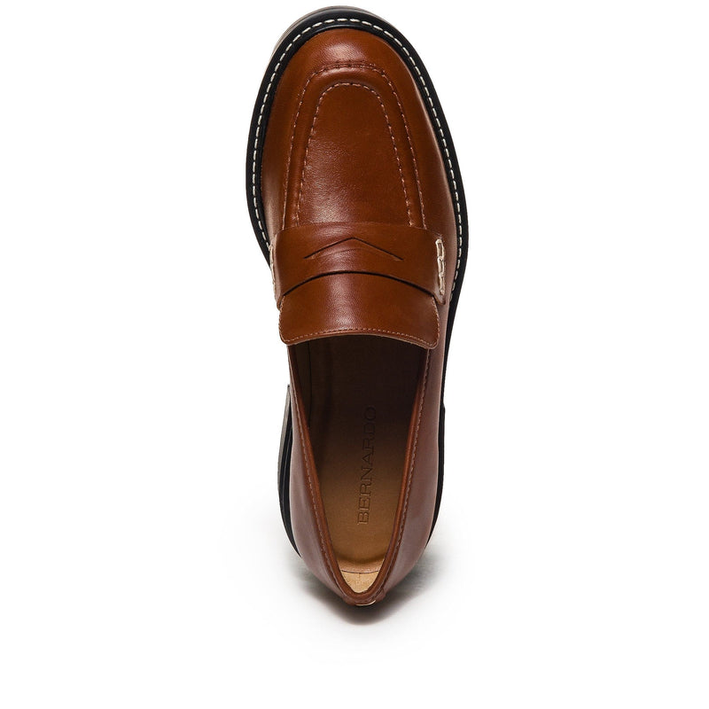 Bernardo Chandler Lug-Sole Loafers Dame Mørkebrune | BOS5530TG