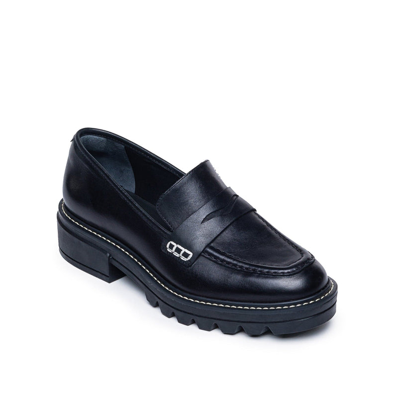 Bernardo Chandler Lug-Sole Loafers Dame Sort | UEA4973ZX