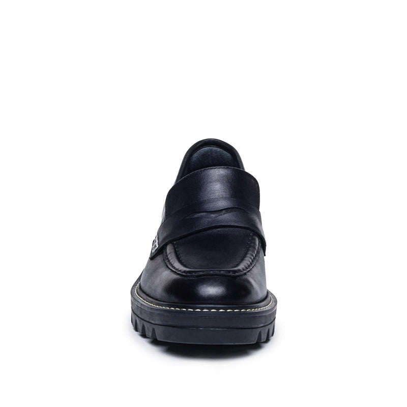 Bernardo Chandler Lug-Sole Loafers Dame Sort | UEA4973ZX