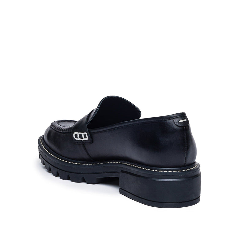 Bernardo Chandler Lug-Sole Loafers Dame Sort | UEA4973ZX