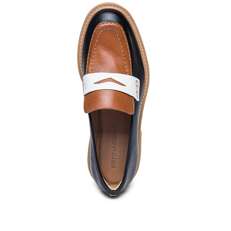 Bernardo Chandler Lug-Sole Loafers Dame Sort Mørkebrune | GLD352LB