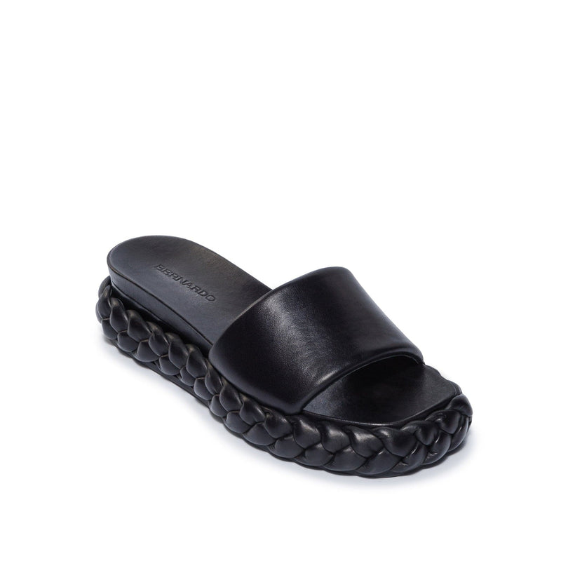 Bernardo Charleston Braided Slidesandaler Dame Sort | FQD7560DU