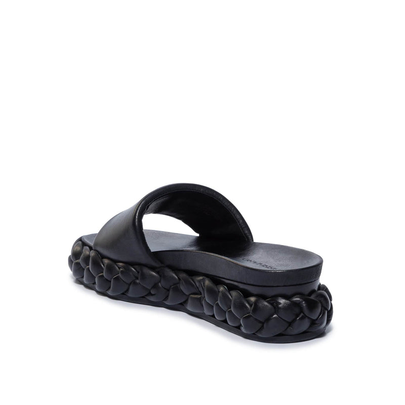 Bernardo Charleston Braided Slidesandaler Dame Sort | FQD7560DU