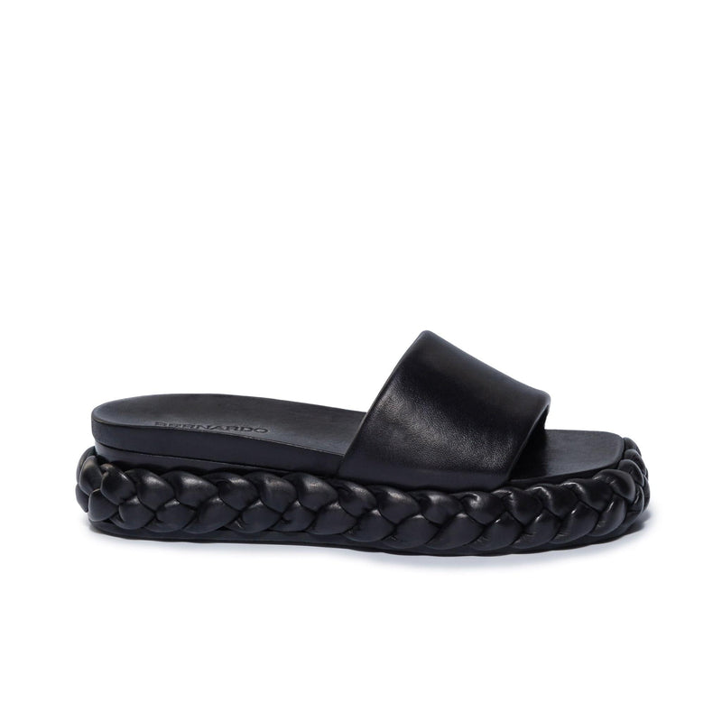 Bernardo Charleston Braided Slidesandaler Dame Sort | FQD7560DU