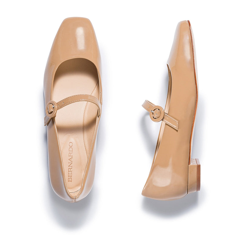 Bernardo Gabriela Mary Jane Ballerina Dame Beige | JUU8465IH