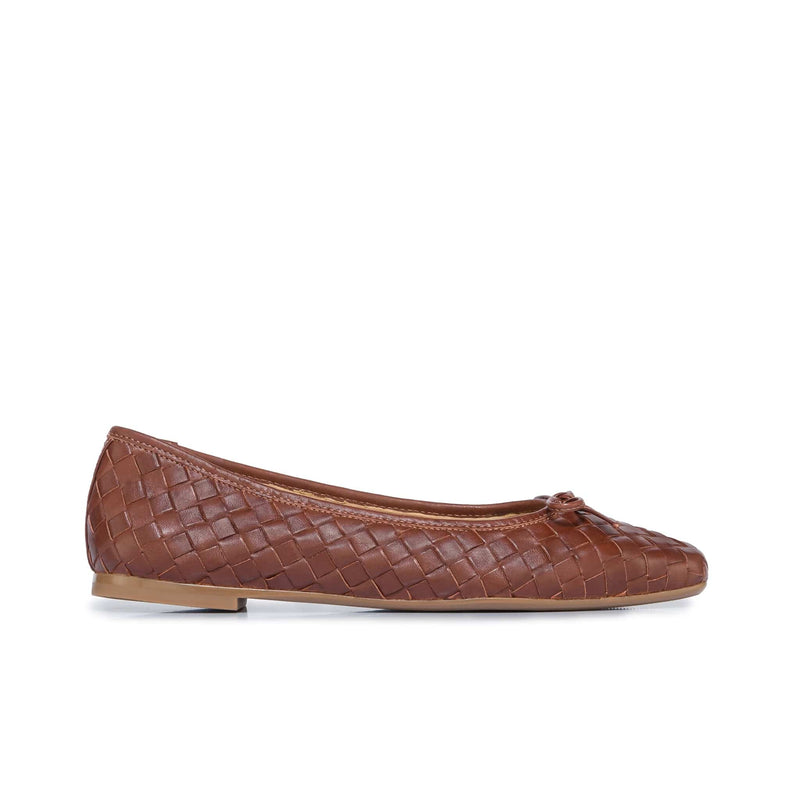 Bernardo Gwynn Woven Ballerina Dame Chokolade | LSM9221XW