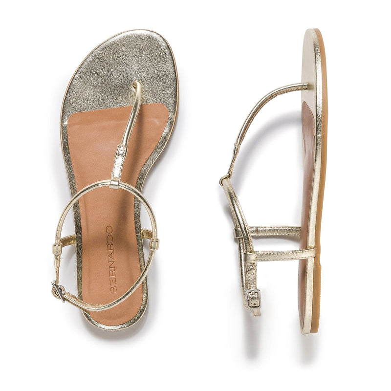 Bernardo Haven Thong Flade Sandaler Dame Guld | VAI9960NS