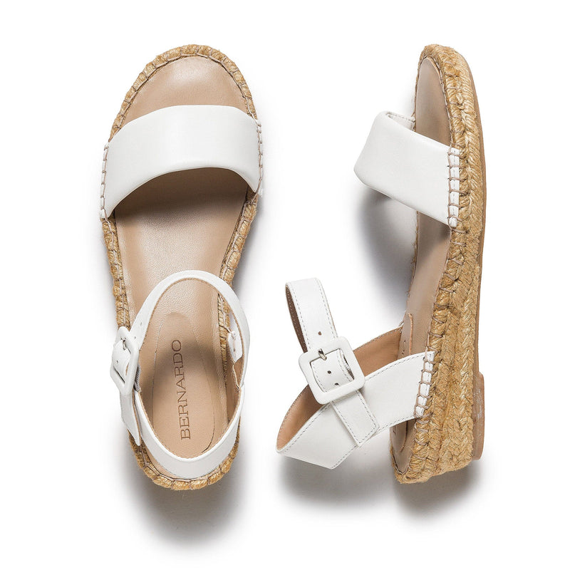 Bernardo Madrid Espadrille Kile Sandaler Dame Hvide | BYR87XW