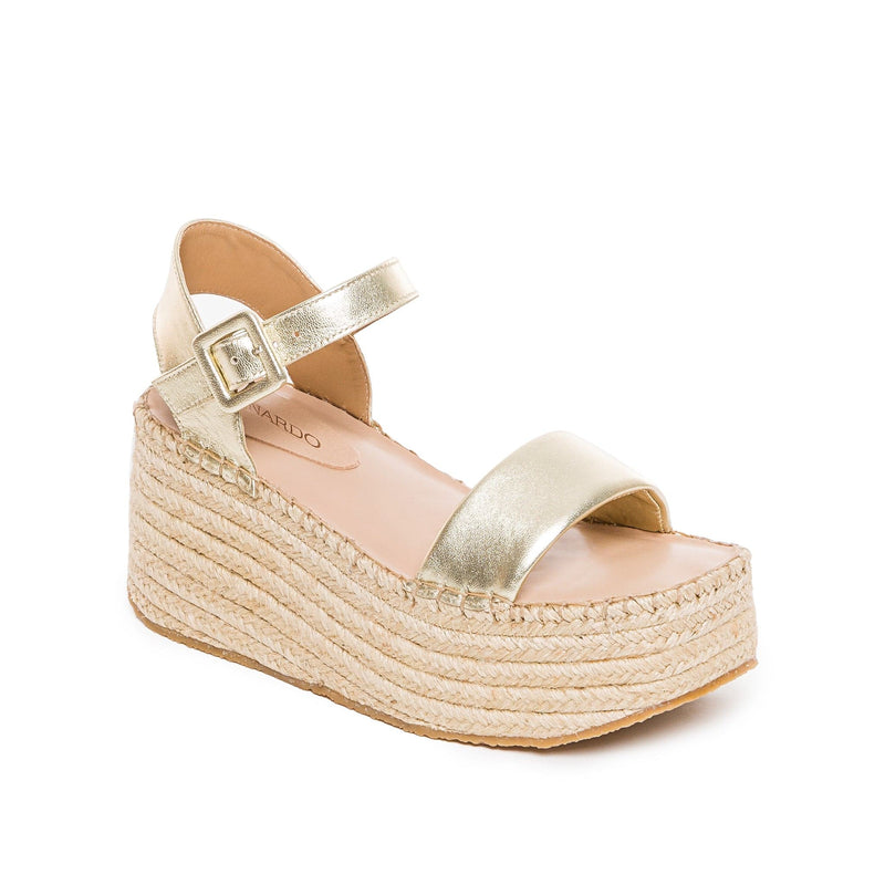 Bernardo Mallorca Espadrille Platform Sandaler Dame Guld | NPR7853AY