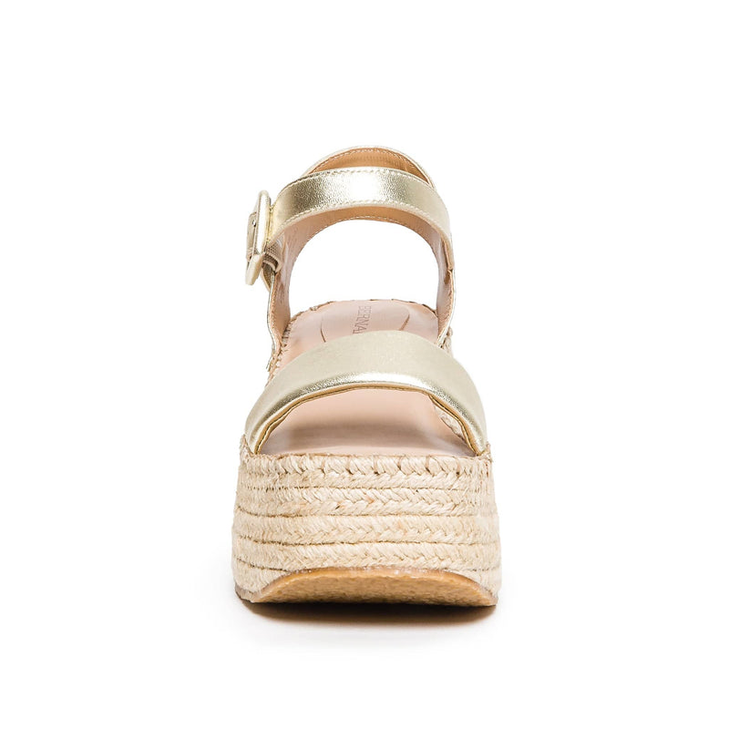 Bernardo Mallorca Espadrille Platform Sandaler Dame Guld | NPR7853AY