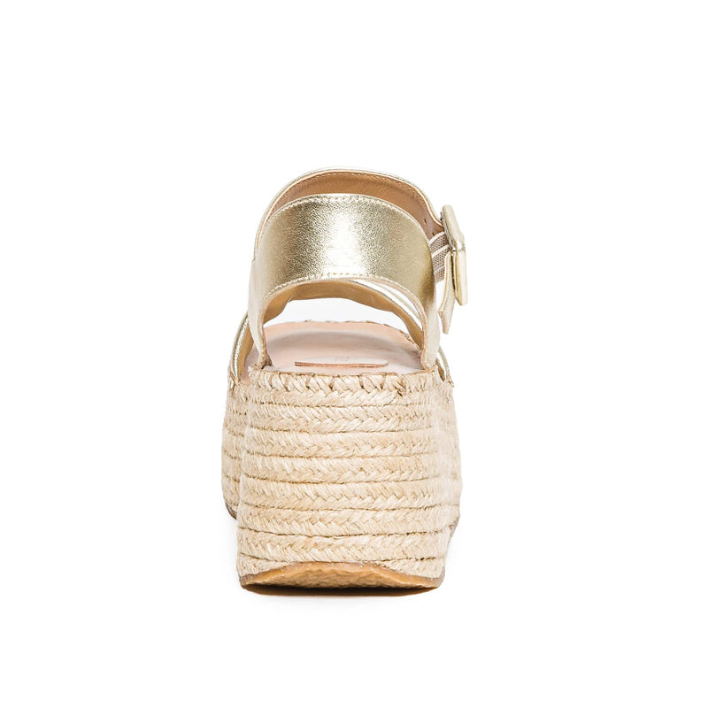 Bernardo Mallorca Espadrille Platform Sandaler Dame Guld | NPR7853AY