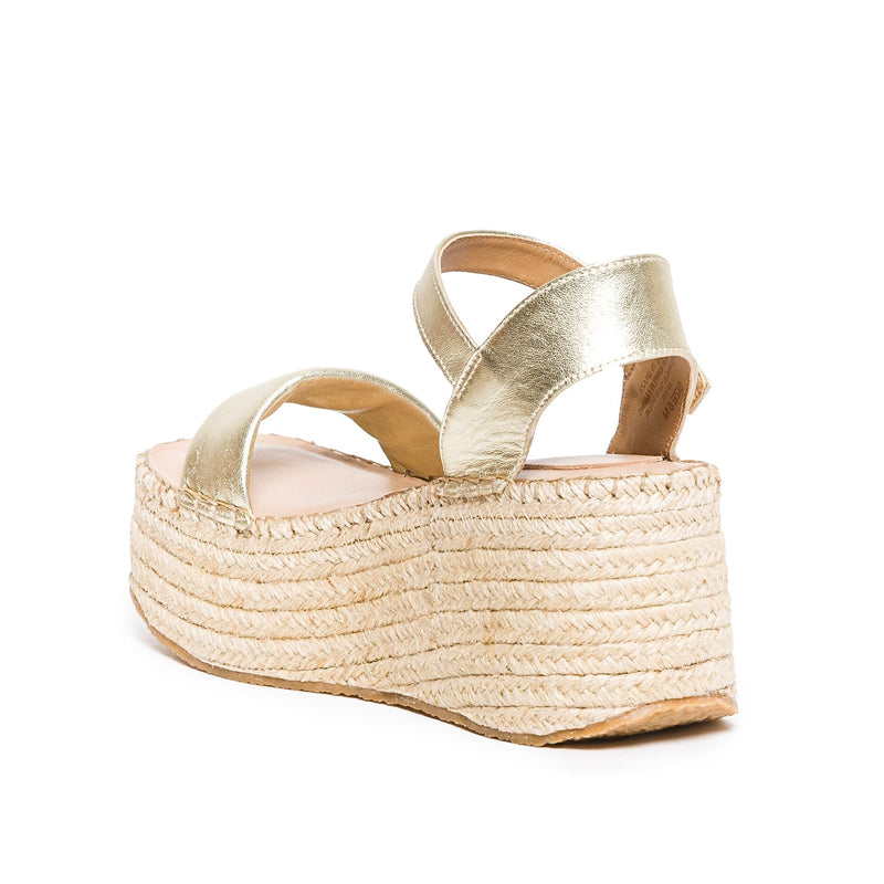 Bernardo Mallorca Espadrille Platform Sandaler Dame Guld | NPR7853AY