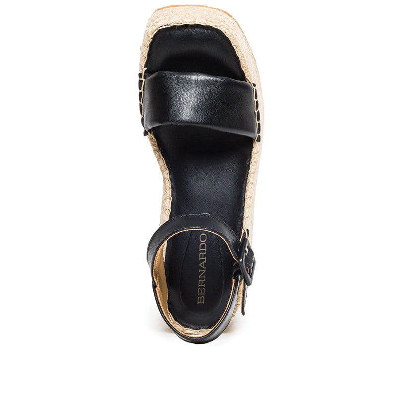 Bernardo Mallorca Espadrille Platform Sandaler Dame Sort | MSE1620XU