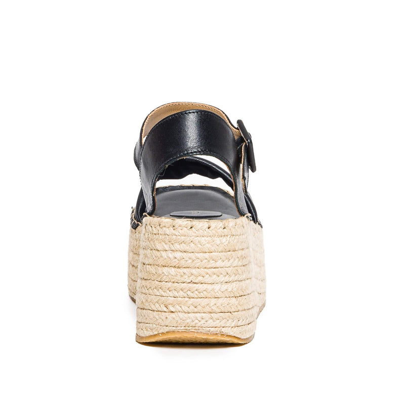 Bernardo Mallorca Espadrille Platform Sandaler Dame Sort | MSE1620XU