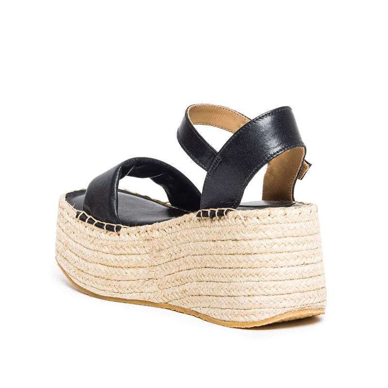 Bernardo Mallorca Espadrille Platform Sandaler Dame Sort | MSE1620XU