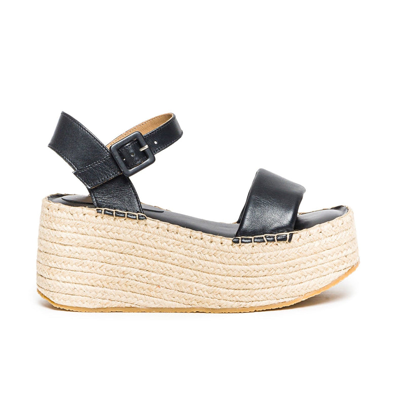 Bernardo Mallorca Espadrille Platform Sandaler Dame Sort | MSE1620XU