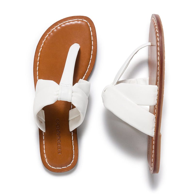 Bernardo Margaret Thong Slidesandaler Dame Hvide | FSN4256LK