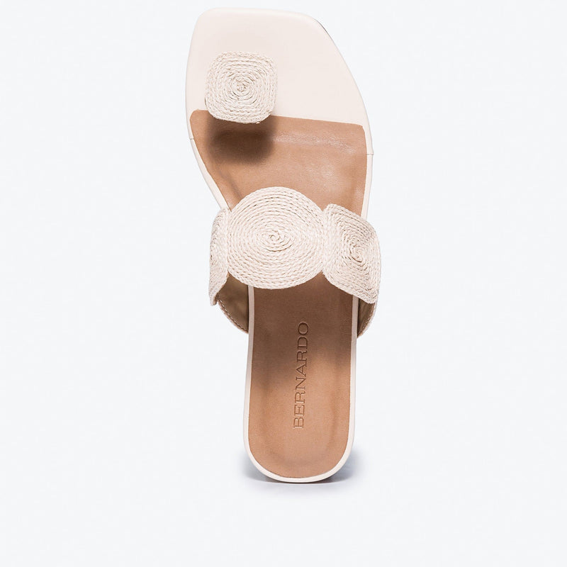 Bernardo Palermo Raffia Slidesandaler Dame Hvide | FUY569AO