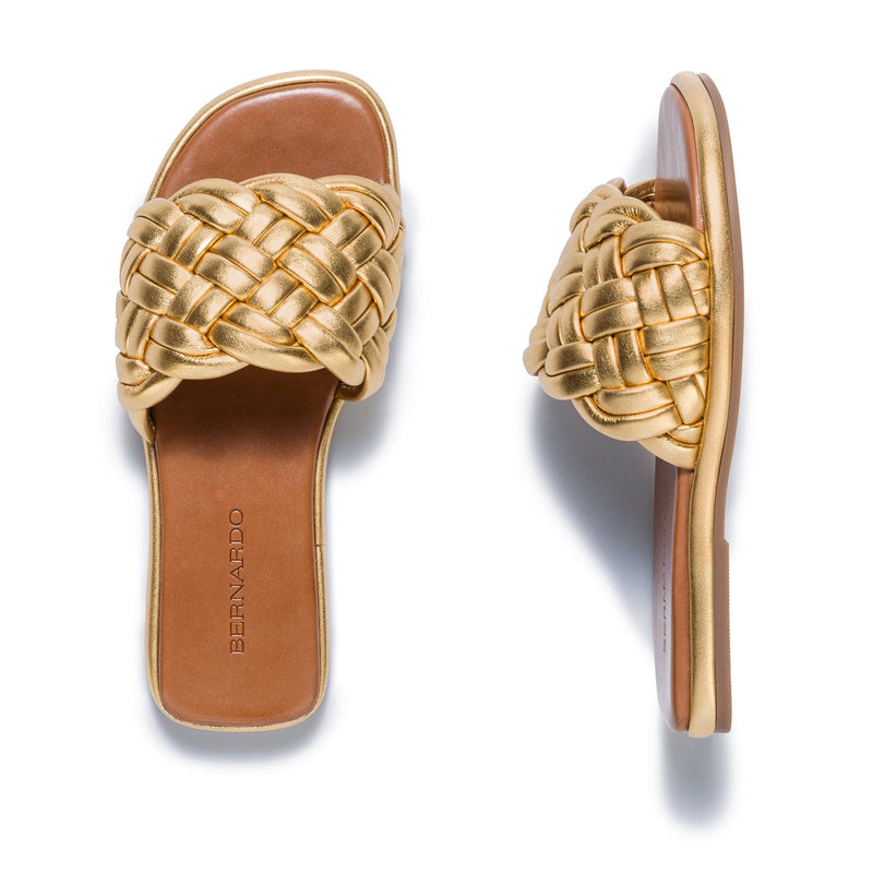 Bernardo Troy Woven Slidesandaler Dame Guld | VQP3238RY