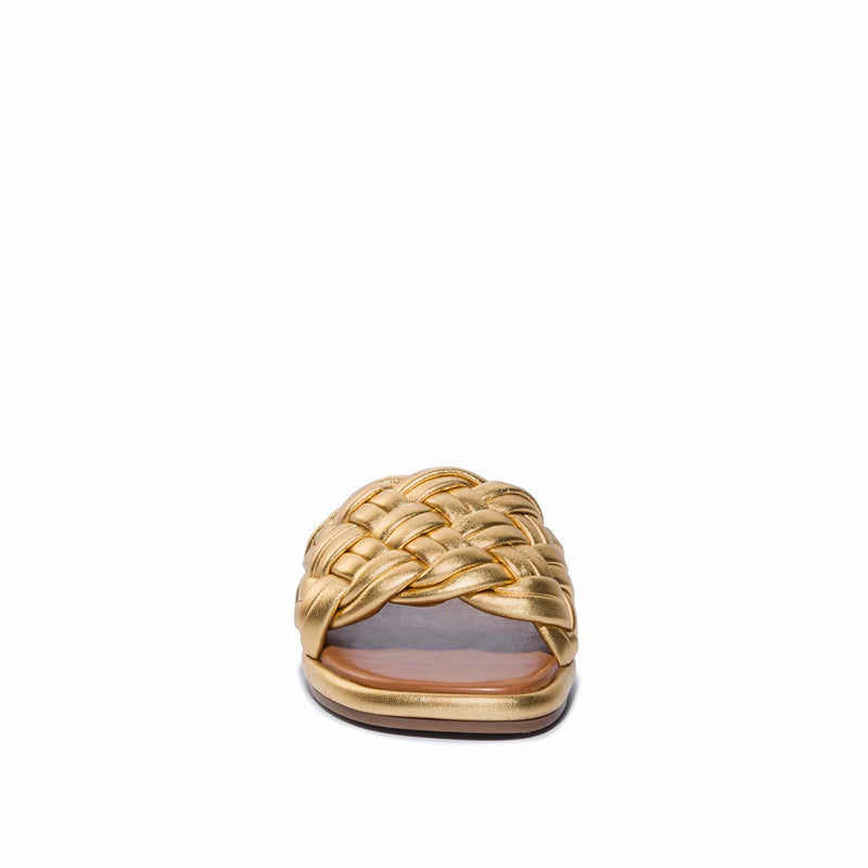 Bernardo Troy Woven Slidesandaler Dame Guld | VQP3238RY