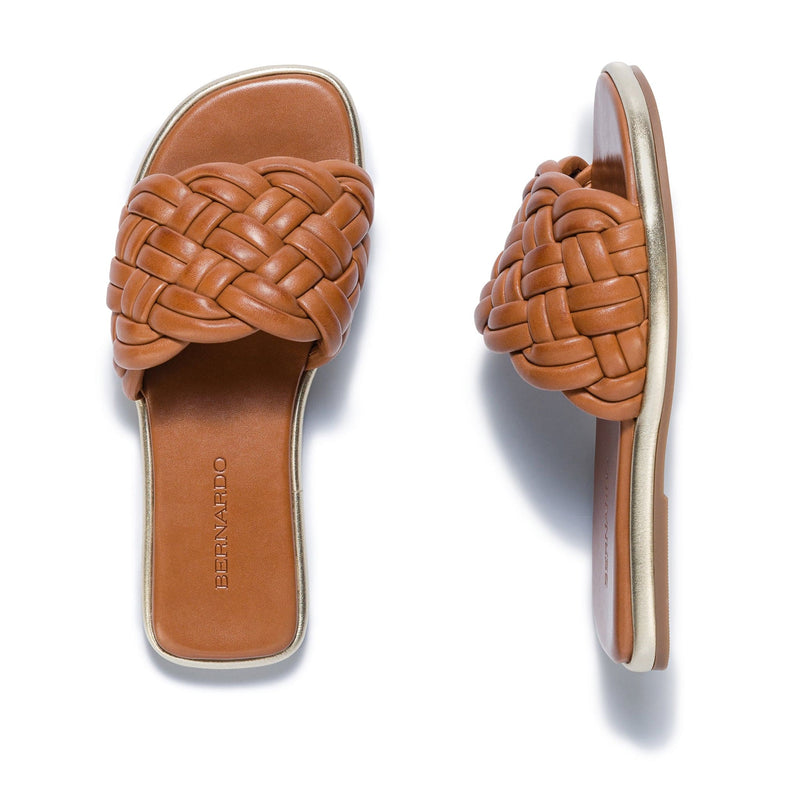 Bernardo Troy Woven Slidesandaler Dame Mørkebrune | NIJ7827BR