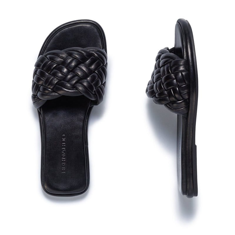 Bernardo Troy Woven Slidesandaler Dame Sort | RGO613BD