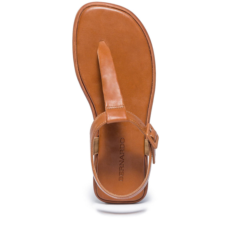 Bernardo Tucson T-Strap Flade Sandaler Dame Mørkebrune | PKJ9653FY