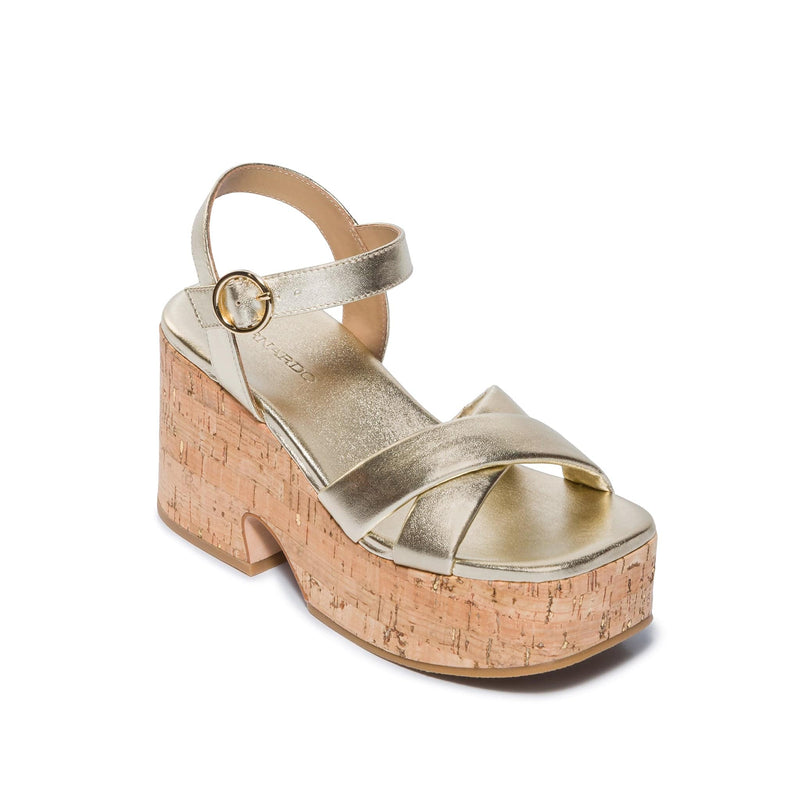 Bernardo Weston Platform Sandaler Dame Guld | VDN428RI