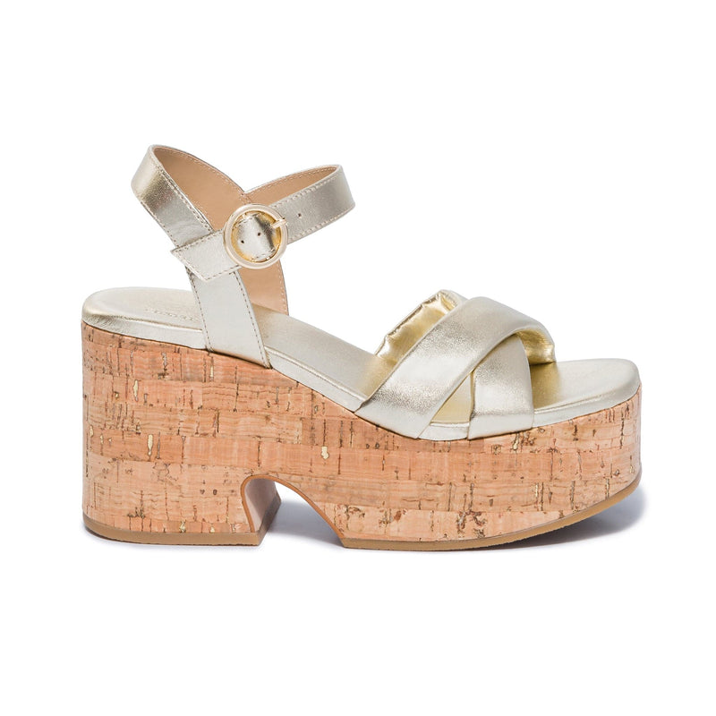 Bernardo Weston Platform Sandaler Dame Guld | VDN428RI